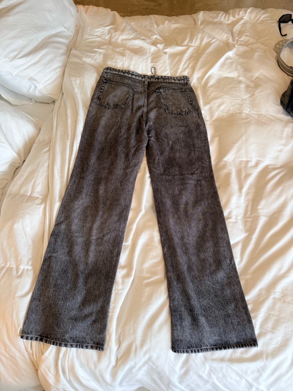 rag & bone Miramar Washed Black Wide Leg Jeans - Picture 10 of 13